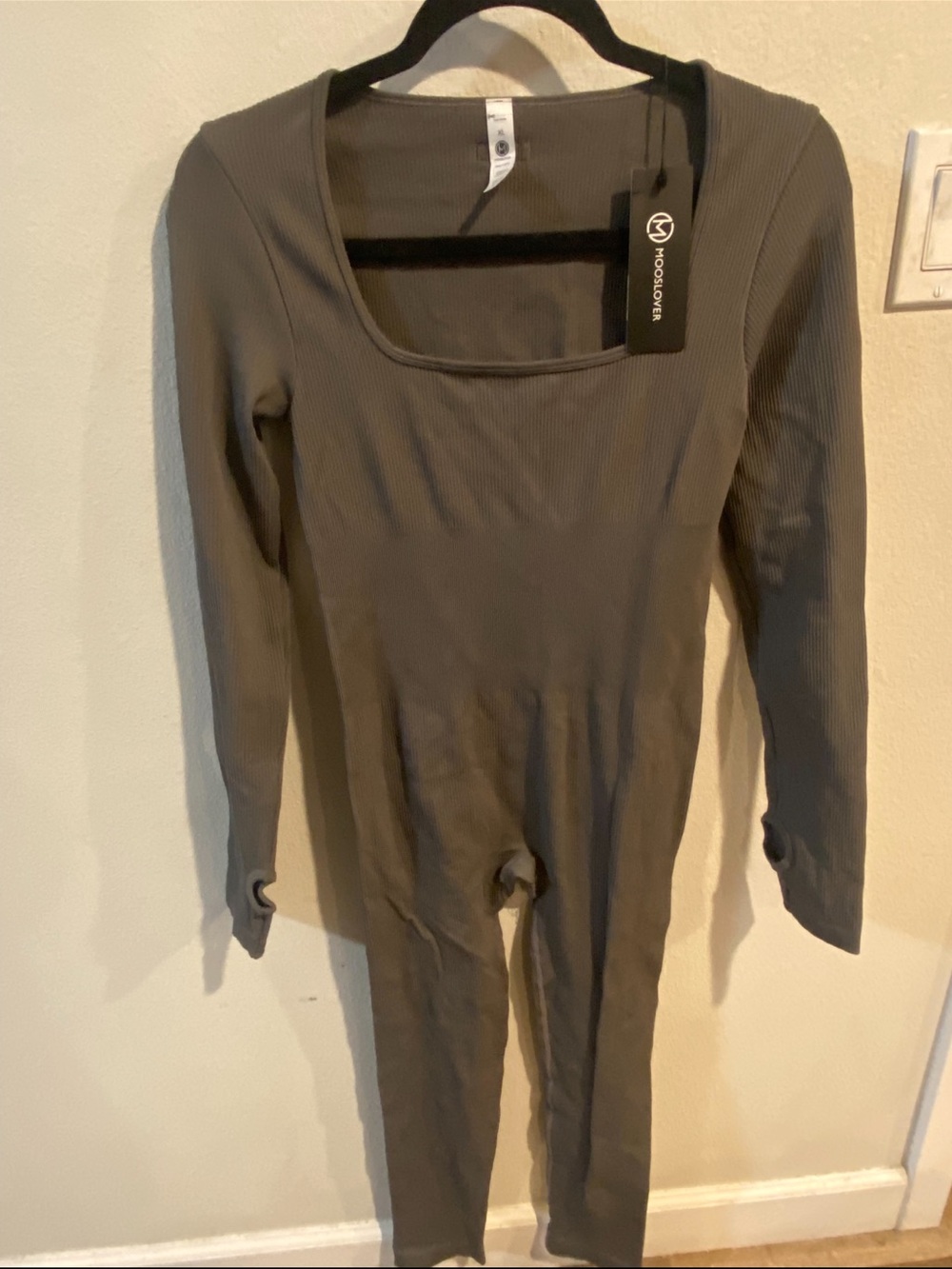 NWT Mooslover one piece gray bodysuit size XL